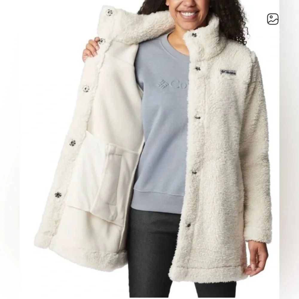 NWT Columbia Women's Long Fleece Jacket - Picture 2 of 9